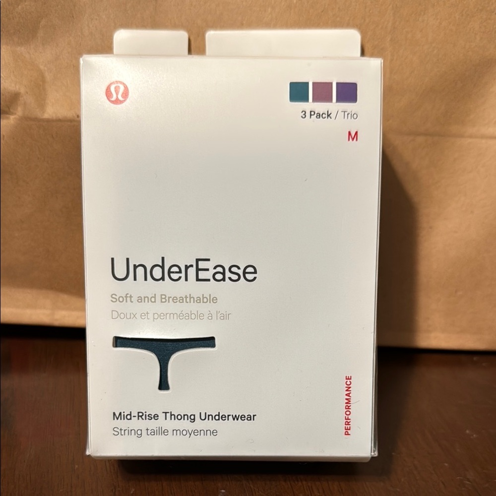 lululemon UnderEase Mid-Rise Thong Underwear - 3 pack